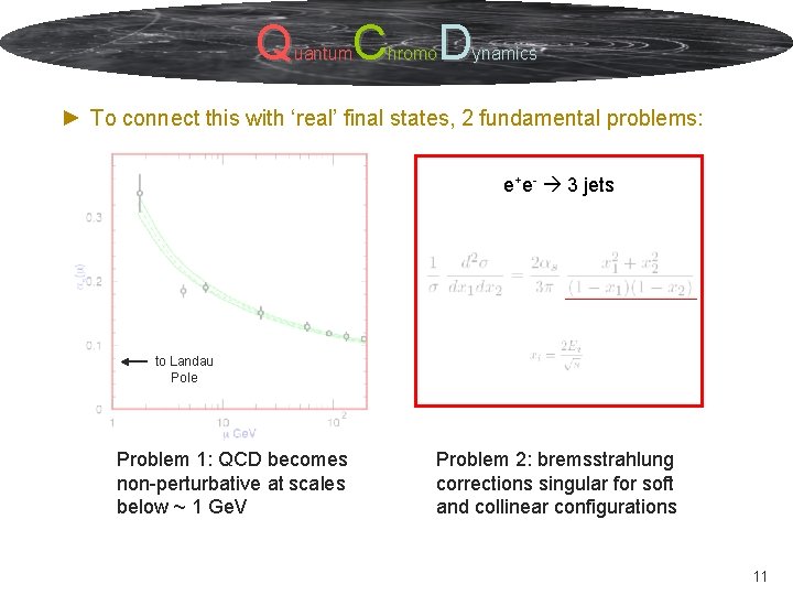 Q C D uantum hromo ynamics ► To connect this with ‘real’ final states, Q C D uantum hromo ynamics ► To connect this with ‘real’ final states,