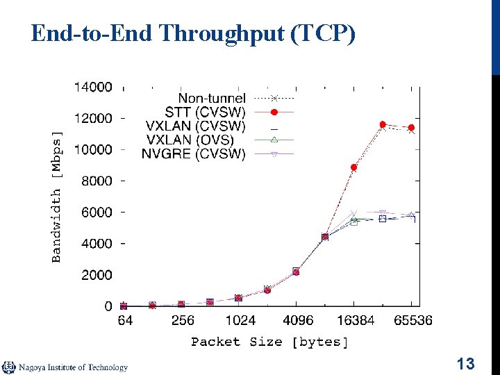End-to-End Throughput (TCP) 13 