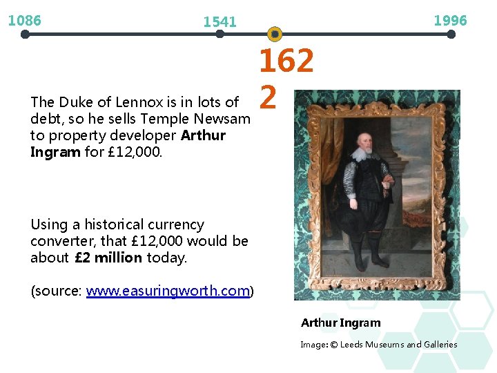 1086 1996 1541 The Duke of Lennox is in lots of debt, so he