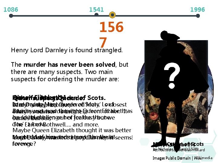 1086 1541 1996 156 7 Henry Lord Darnley is found strangled. The murder has