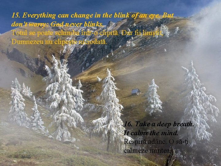 15. Everything can change in the blink of an eye. But don't worry; God 15. Everything can change in the blink of an eye. But don't worry; God