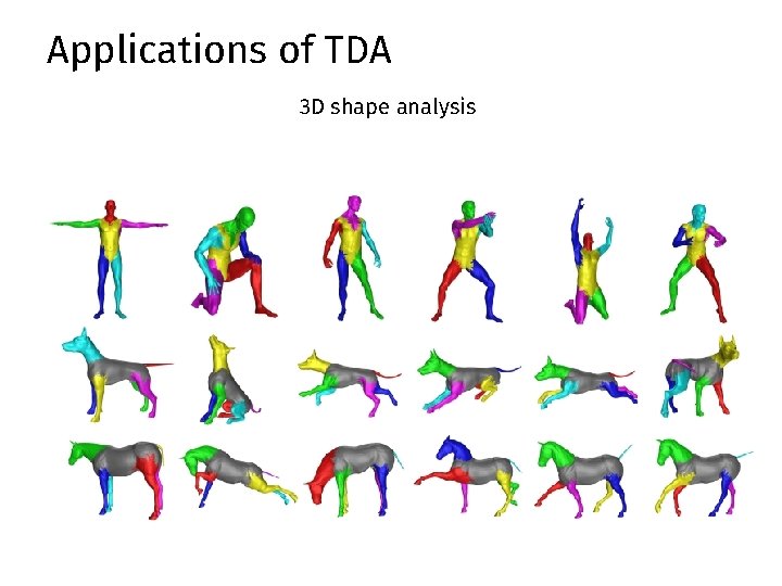Applications of TDA 3 D shape analysis Applications of TDA 3 D shape analysis