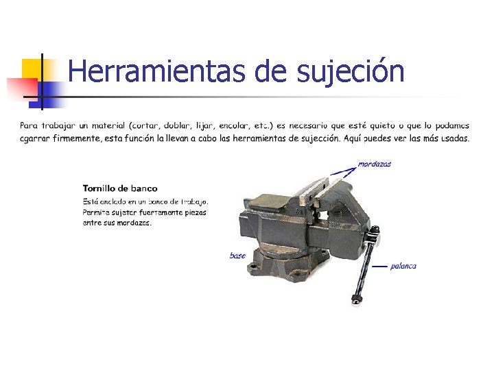 Herramientas de sujeción 