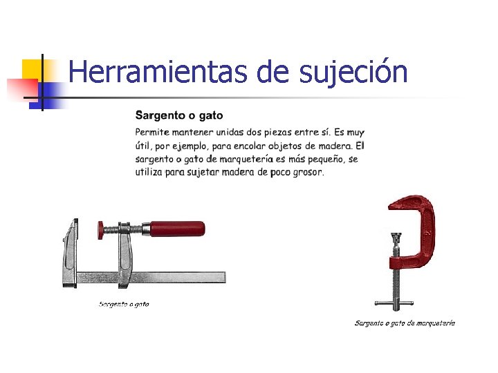 Herramientas de sujeción 