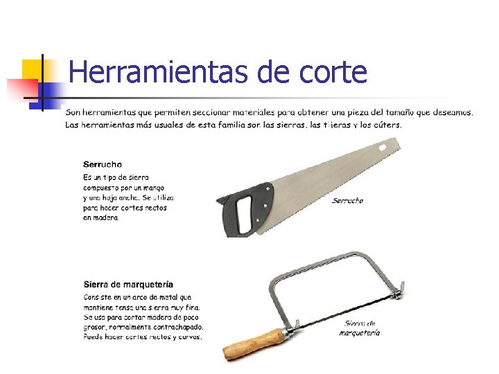 Herramientas de corte 