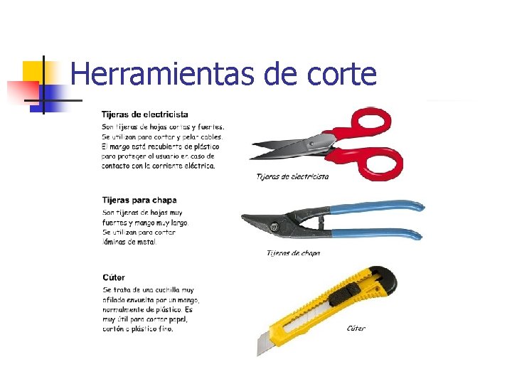 Herramientas de corte 