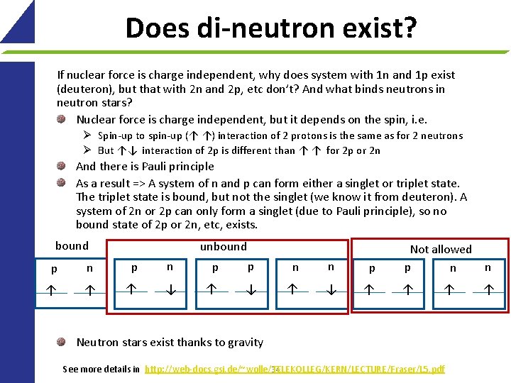 Does di-neutron exist? If nuclear force is charge independent, why does system with 1