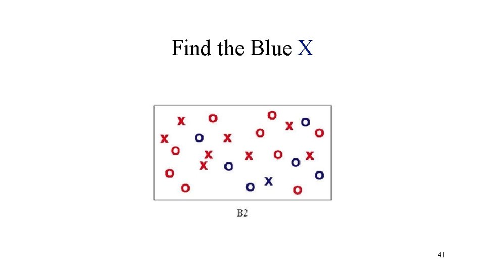 Find the Blue X 41 