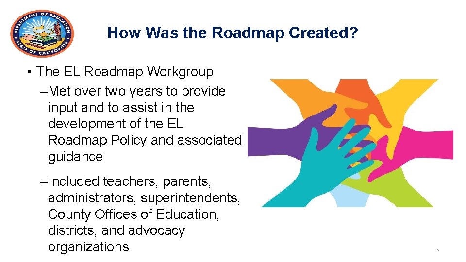 How Was the Roadmap Created? • The EL Roadmap Workgroup – Met over two