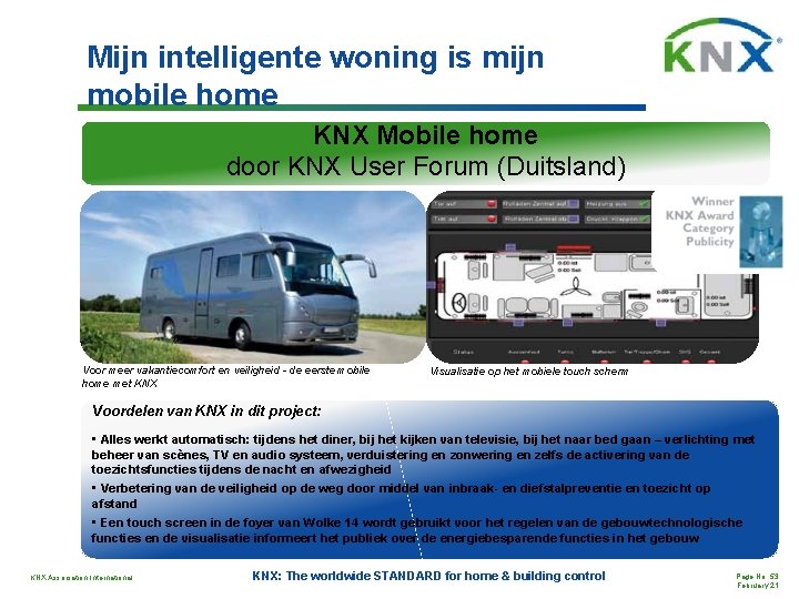 Mijn intelligente woning is mijn mobile home KNX Mobile home door KNX User Forum