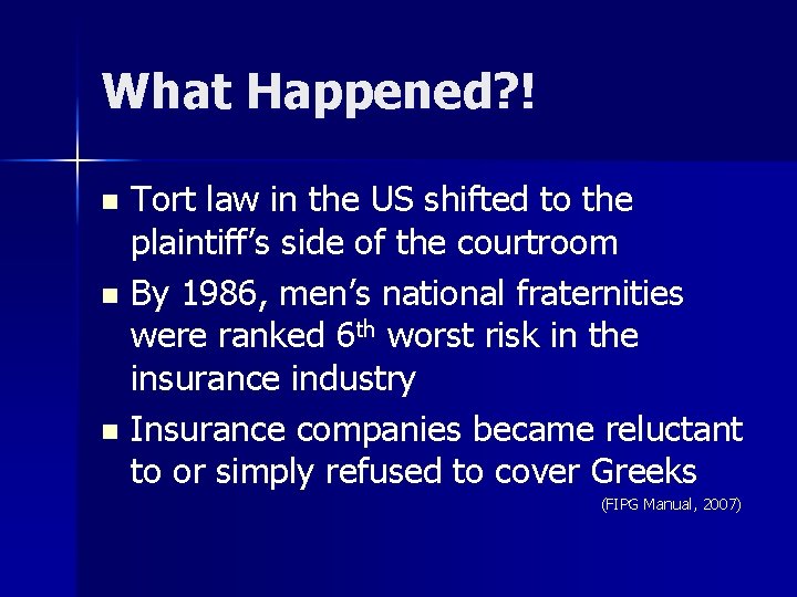 What Happened? ! Tort law in the US shifted to the plaintiff’s side of