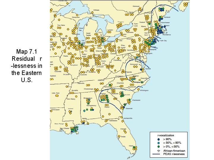 Map 7. 1 Residual r -lessness in the Eastern U. S. 