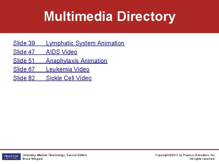 Multimedia Directory Slide 39 Slide 47 Slide 51 Slide 67 Slide 82 Lymphatic System