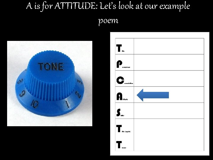 A is for ATTITUDE: Let’s look at our example poem 