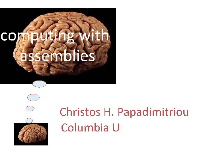 computing with assemblies Christos H. Papadimitriou Columbia U 