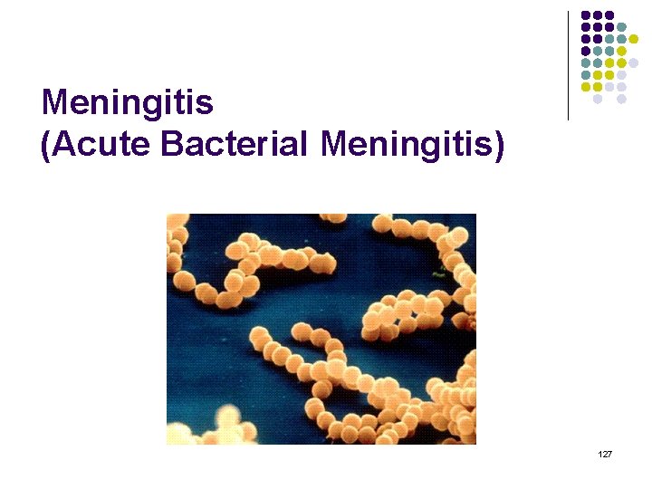 Meningitis (Acute Bacterial Meningitis) 127 