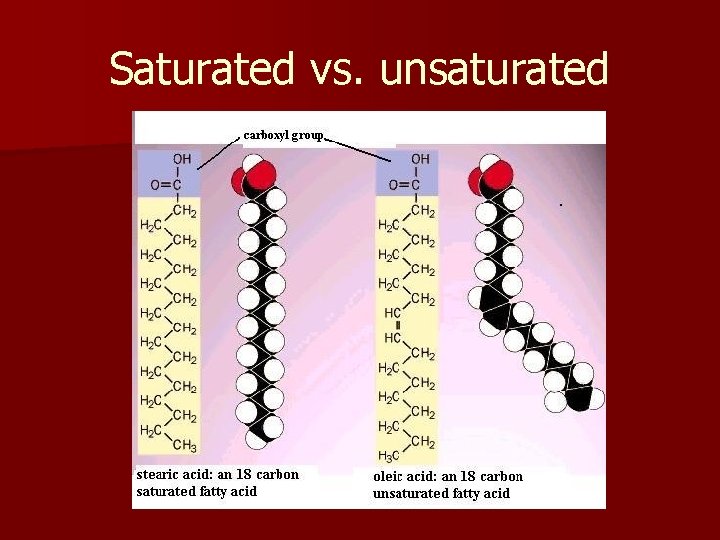 Saturated vs. unsaturated Saturated vs. unsaturated