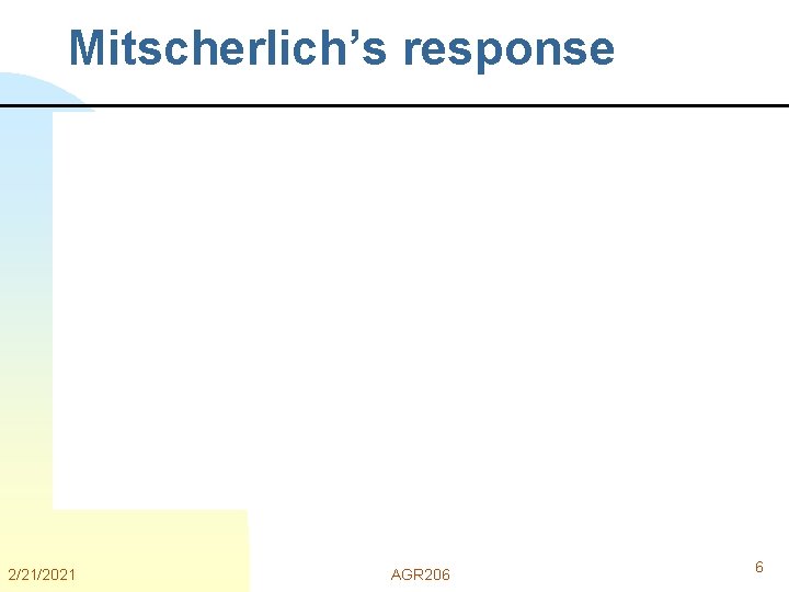 Mitscherlich’s response 2/21/2021 AGR 206 6 