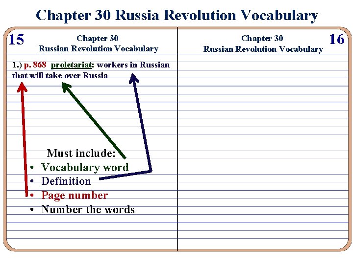 Chapter 30 Russia Revolution Vocabulary 15 Chapter 30 Russian Revolution Vocabulary Your Table of