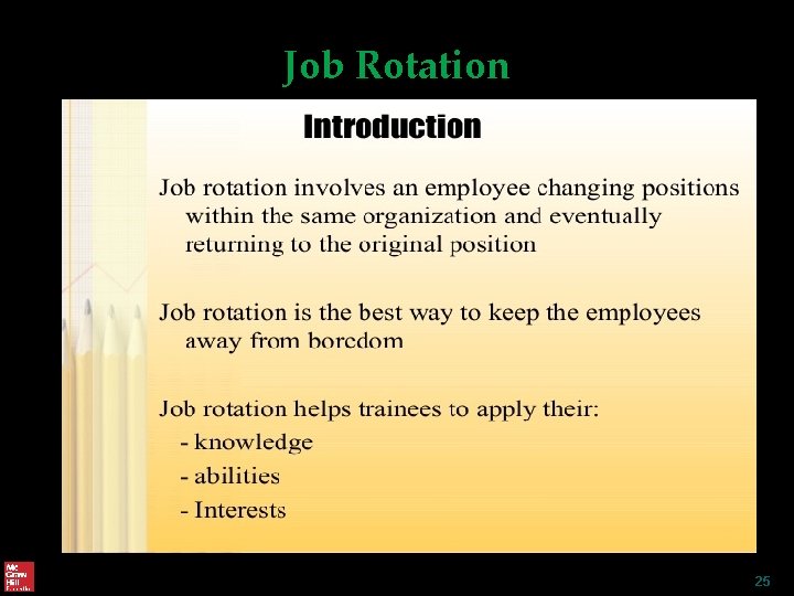 Job Rotation 25 