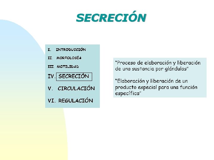 SECRECIÓN 