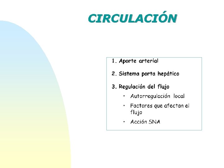 CIRCULACIÓN 