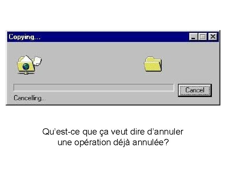 Qu’est-ce que ça veut dire d’annuler une opération déjà annulée? 