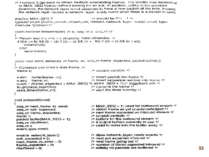 Advanced Computer Networks Data Link Layer 32 