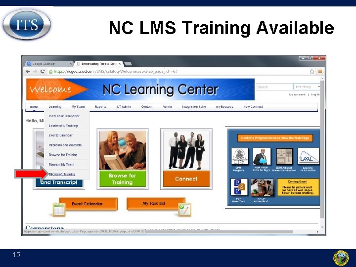 NC LMS Training Available 15 