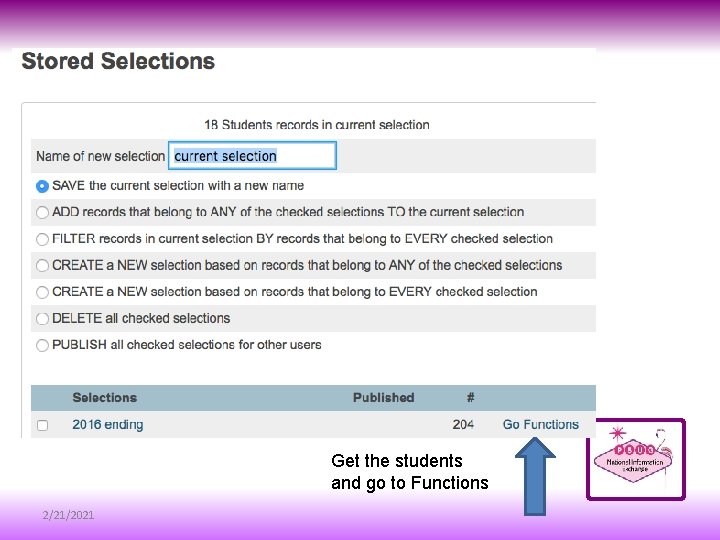 Get the students and go to Functions 2/21/2021 