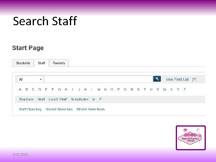 Search Staff 2/21/2021 