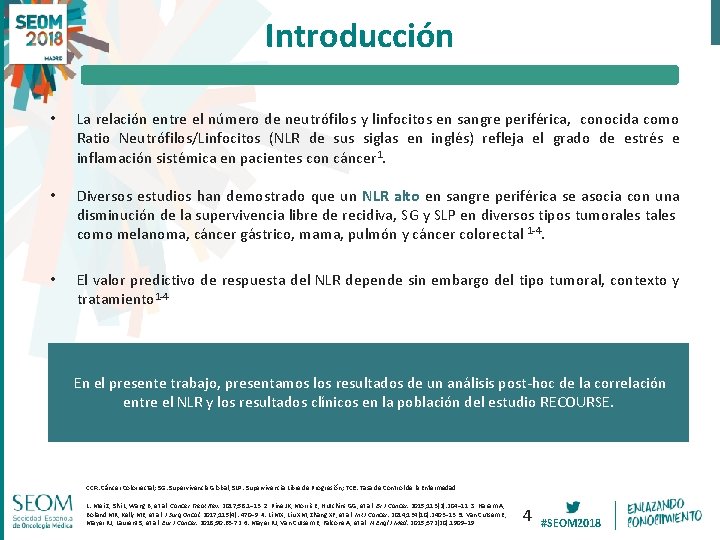Introducción • La relación entre el número de neutrófilos y linfocitos en sangre periférica, Introducción • La relación entre el número de neutrófilos y linfocitos en sangre periférica,