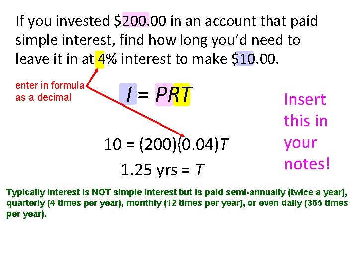 If you invested $200. 00 in an account that paid simple interest, find how