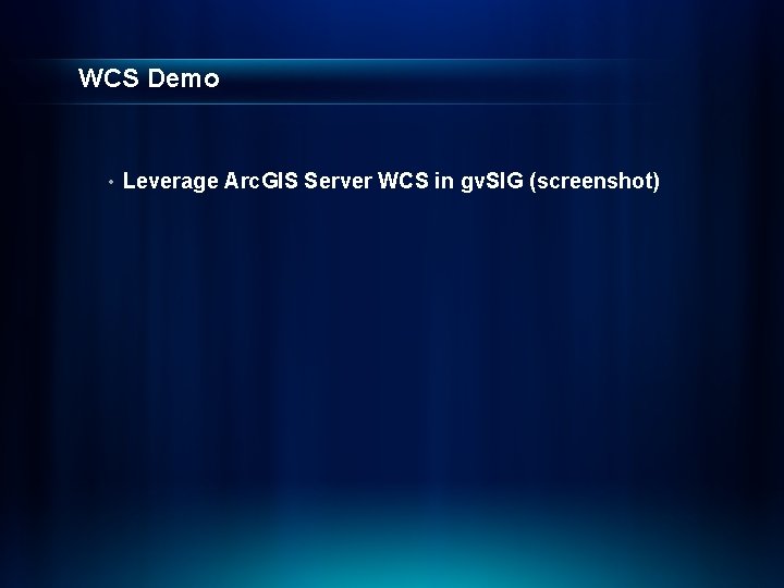 WCS Demo • Leverage Arc. GIS Server WCS in gv. SIG (screenshot) 