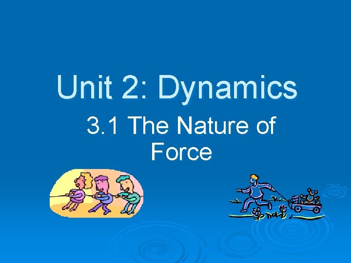 Unit 2 Dynamics 3 1 The Nature of