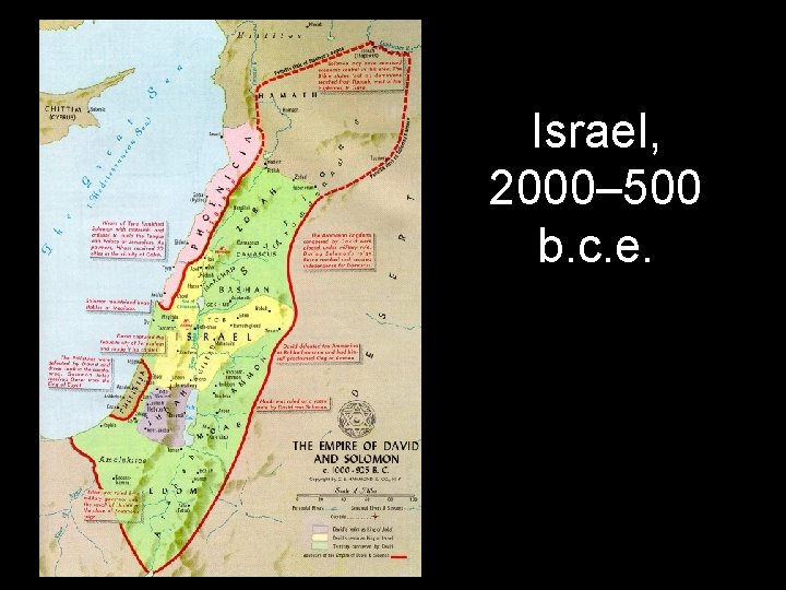 Israel, 2000– 500 b. c. e. 