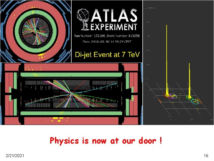 Physics is now at our door ! 2/21/2021 16 