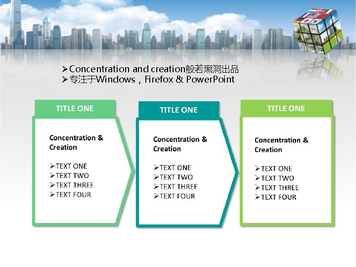 ØConcentration and creation般若黑洞出品 Ø专注于Windows，Firefox & Power. Point 