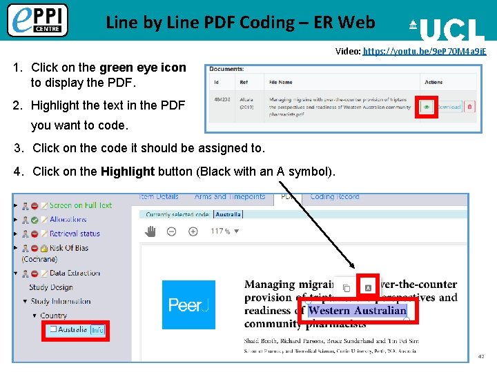 Line by Line PDF Coding – ER Web Video: https: //youtu. be/9 e. P