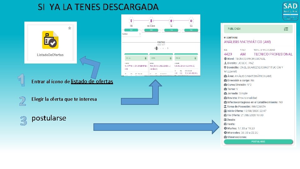 SI YA LA TENES DESCARGADA 1 2 3 Entrar al ícono de listado de