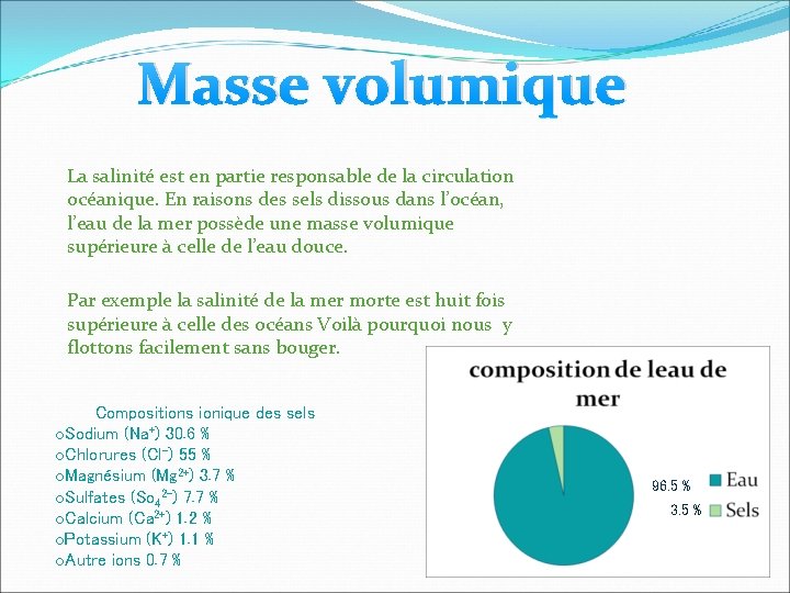 2 salinit de leau de mer questce que