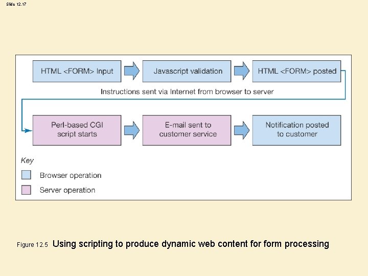 Slide 12. 17 Figure 12. 5 Using scripting to produce dynamic web content form
