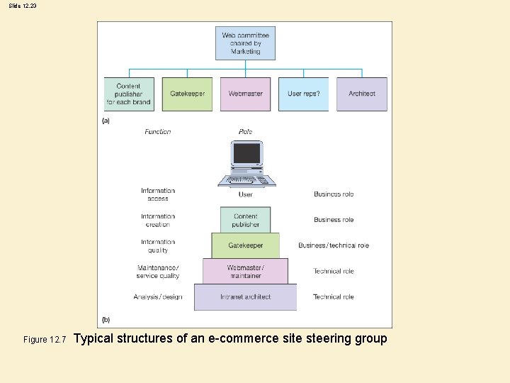 Slide 12. 23 Figure 12. 7 Typical structures of an e-commerce site steering group