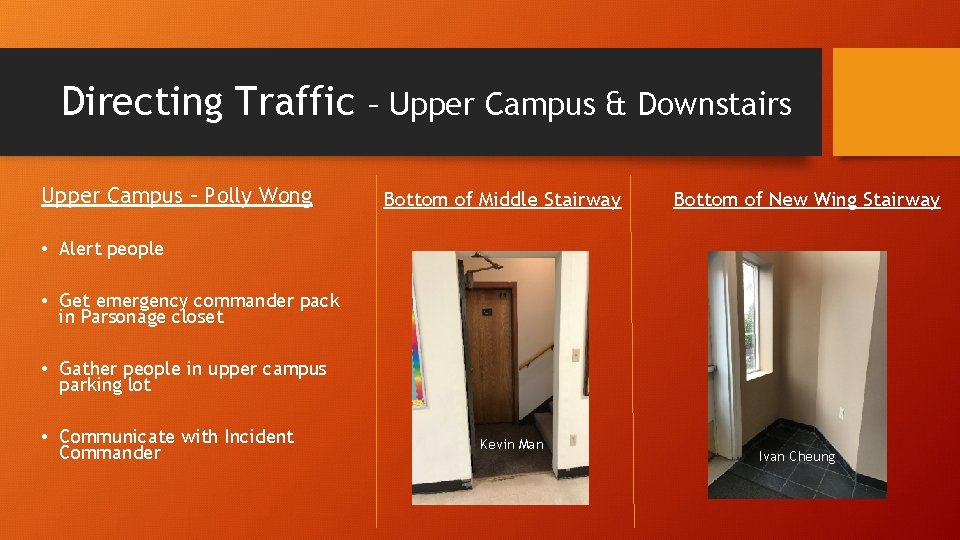 Directing Traffic Upper Campus – Polly Wong – Upper Campus & Downstairs Bottom of