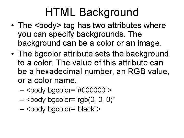 HTML CS 105 Page Structure HTML elements control