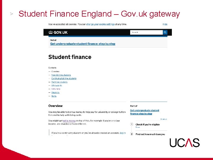 Student Finance England – Gov. uk gateway 