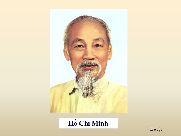 Hồ Chí Minh Trở lại Hồ Chí Minh Trở lại