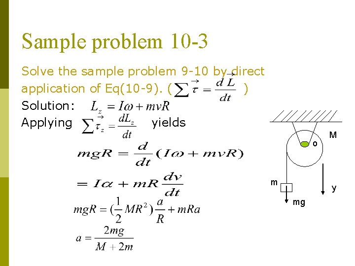 Sample problem 10 -3 Solve the sample problem 9 -10 by direct application of