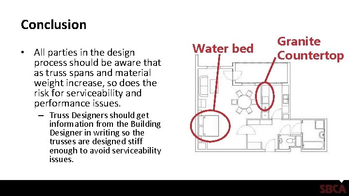 Conclusion • All parties in the design process should be aware that as truss