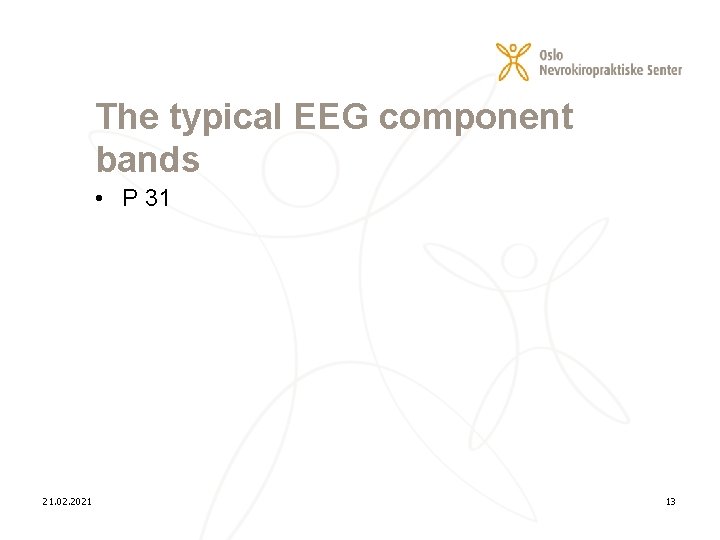 The typical EEG component bands • P 31 21. 02. 2021 13 